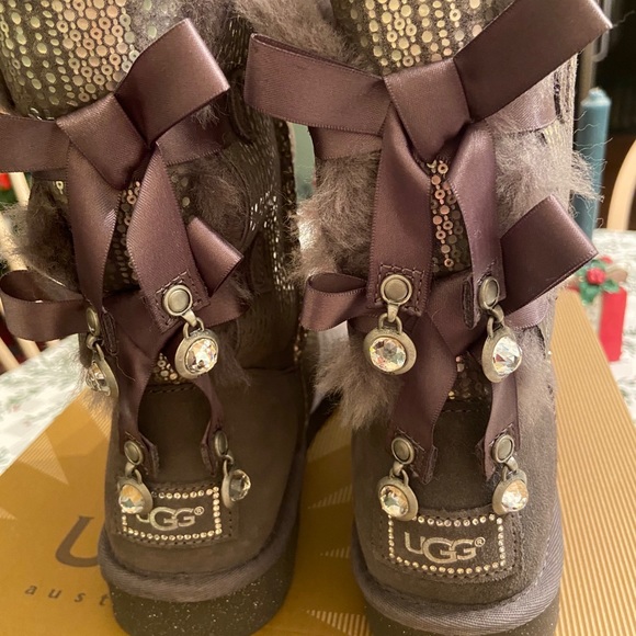 Bling Grey Bailey Bling Uggs SALE!!! UGG Bailey Bow Bling